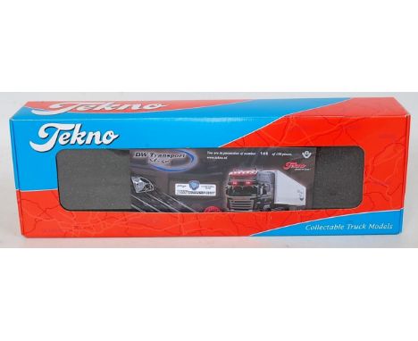 A Tekno 1/50 scale No. 9882AE model of a Scania R620 Topline tractor unit with refrigerated trailer, limited edition example 