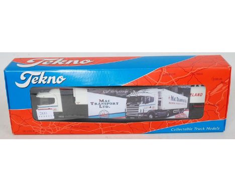 A Tekno 1/50 scale model No. 044050A Mack Transport Ltd Scania 460 with refrigerated trailer, limited edition example No. 065