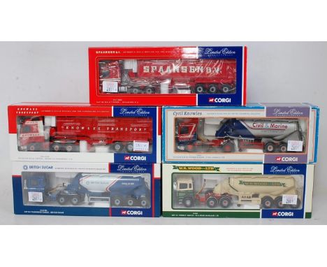 Five various boxed Corgi 1/50 scale road haulage diecasts to include Ref. Nos. CC12410, 75901, CC11803, 74904, and CC11903, a