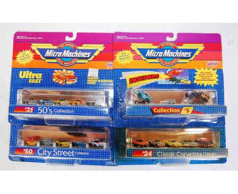 Galoob Micro Machine Scale Miniature Sets 1986-1989 issue, #24 Classic Corvettes collection (5 cars), #31 1950's collection (