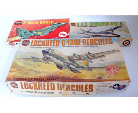 Six various boxed mixed scale Airfix plastic aircraft kits, all appear as issued, in original boxes, examples to include an F