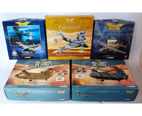 Five various boxed mixed scale Corgi Aviation Archive diecasts to include Ref. Nos. 47204, 47304, AA31603, AA34202, and AA342