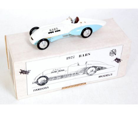 A Pandora Models of the UK 1/43 scale white metal and resin handbuilt landspeed record car, No. PAN21, a 1927 Perry Thomas Ba