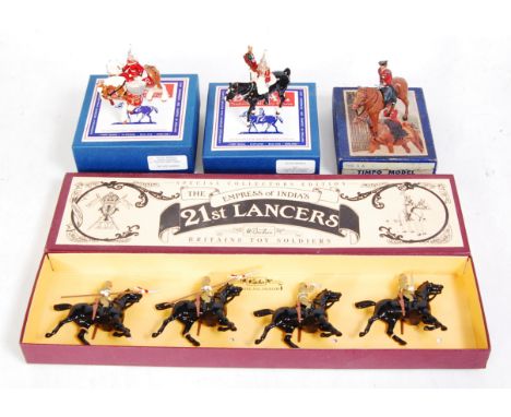A collection of boxed vintage and modern release soldiers to include a Britains No. 8807 The Empress of India's 21st Lancers 