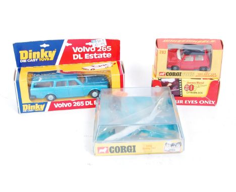 A Corgi Toys and Dinky Toys boxed diecast group to include a Corgi No. 283 OSI DAF city car, a Corgi James Bond 007 Citroen 2