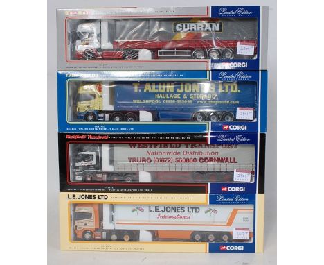 Corgi Toys boxed 1/50 scale road haulage diecast group, four examples all appear as issued to include Ref. Nos. CC12908, CC12