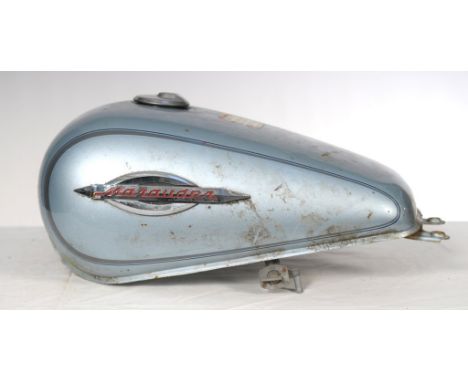 A Vintage Suzuki Marauder motorcycle petrol tank
With all over pearlescent blue paint work and applied badge.