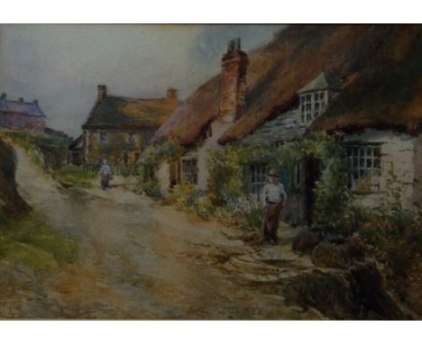 Attributed to Arthur Wilkinson (fl. 1892-1903) - 'Ormskirk Cottages'
Watercolour, bears label verso for the Old Mill Gallery 