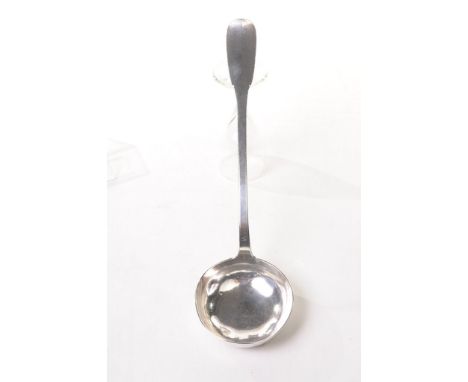 A French silver ladle
Of typical form, length 33.5cm, bearing French control marks, indistinct, weight 5.5 troy oz
