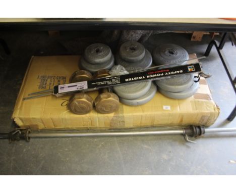 Weight bench and weights