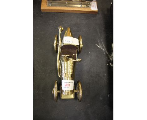 Custom made one-off Brass toy model of a Bugatti racing car