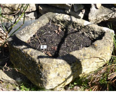 An Antique Cotswold Stone Diamond Shaped Trough, approx 33 x 64 x 85 cms.