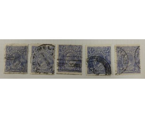 Album of Australian Stamps, from 1913-1995, including scarcer material eg: SG 19 6d purple m/m and SG178 £1 slate f/u, roos &