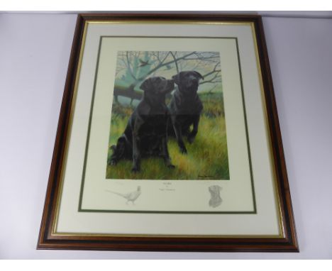 Nigel Hemming, a limited edition sporting print entitled "Work", signed lower right no. 80/500, approx 42 x 51 cms framed and
