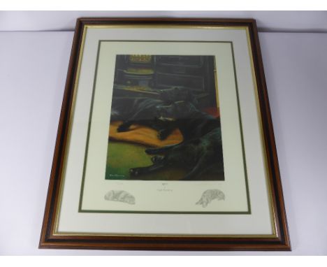 Nigel Hemming, a limited edition sporting print entitled "Rest", signed lower right no. 80/500, approx 42 x 51 cms framed and