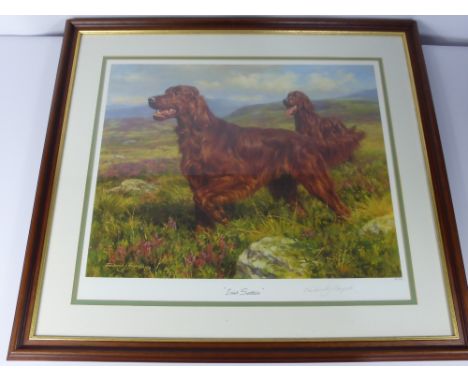 Frederick J. Haycock, a limited edition sporting print entitled "Irish Setters", signed in pencil by the artist no. 72/350, p