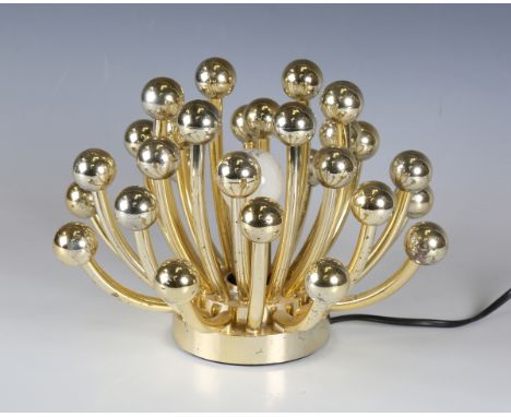 A mid-20th century Italian gilt plastic 'Pistillino' lamp by Studio Tetrarch for Valenti, diameter 29cm.Buyer’s Premium 29.4%