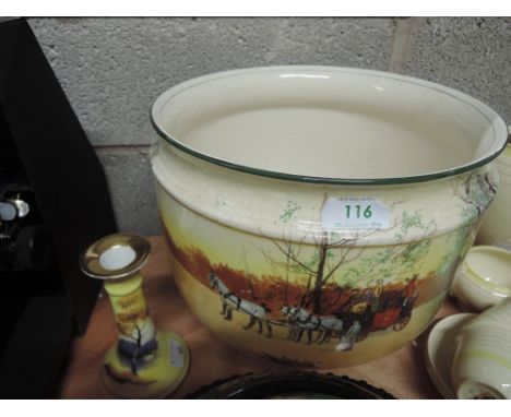 A Royal Doulton planter and similar Noritake candlestick