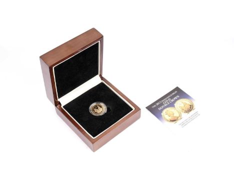 The London Mint Office Queen Elizabeth II Diamond Jubilee gold double crown coin, 2012, encapsulated, in box, with certificat