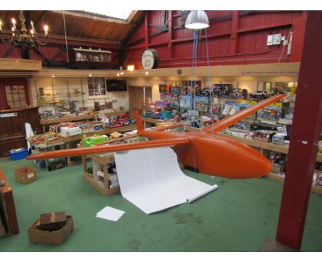 A model glider with box. 114cm wingspan