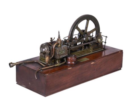  A model of an early 20th century horizontal live steam mill engine,   built by Mr J W Mac Donnell of Stockton on Tees and  h