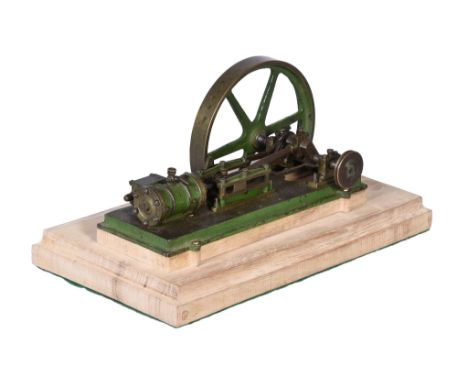  A well engineered model of a live steam horizontal mill engine,   the single cylinder with connecting rod, cross-head guides