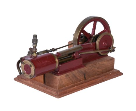  A well engineered model of a Tangye horizontal live steam mill engine,   the model with disc crank, eccentric driven steam v