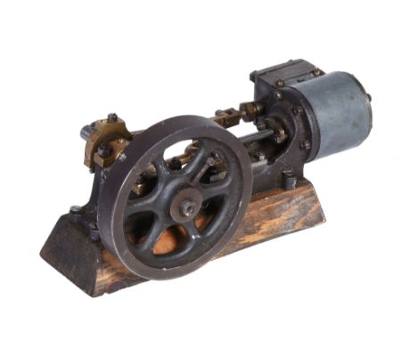  An early model of a Stuart Turner 10H live steam horizontal mill engine,   with metal clad cylinder, slipper guide, eccentri