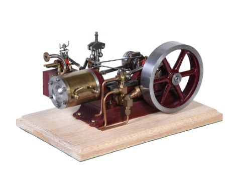  A very well engineered model of a  Stuart Turner No 9 live steam horizontal mill engine,   having brass lagged single cylind