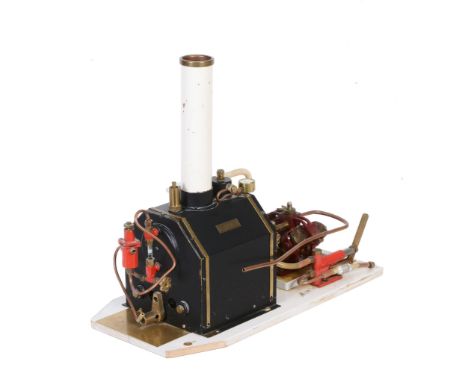  A Cheddar  Pegasus  live steam model boat plant,   consisting of a V4  Pegasus  oscillating steam engine linked to a Cheddar