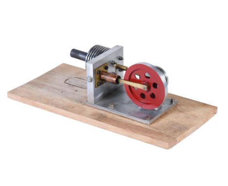  A model of a Stirling type hot air engine,   with disc crank. Length 25cm. 