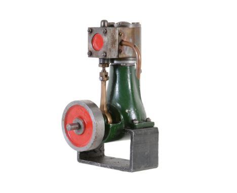  A model of a Stuart Turner BB vertical live steam stationary engine,   the single cylinder with metal cladding, eccentric dr