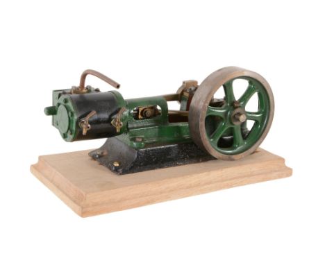  A model of a Stuart Turner No 8 horizontal live steam mill engine,   the single cylinder 1" bore by 1" stroke and lagged in 