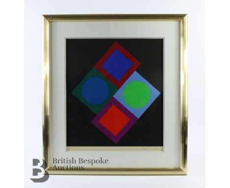 Yvaral (Jean-Pierre Vasarely) after, untitled limited edition lithograph, nr 156/250, approx 45 x 40 cms, signed and numbered