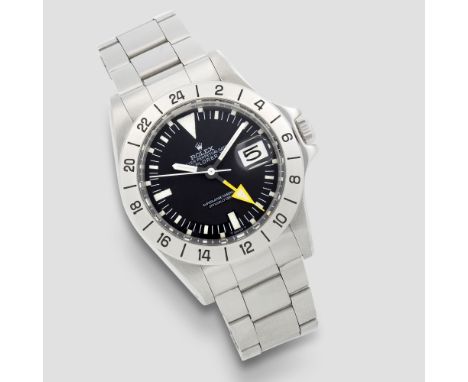Rolex. A stainless steel automatic calendar bracelet watchModel: Explorer IIReference: 1655Date: Circa 1973Movement: 26-jewel