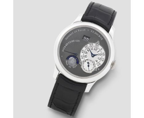 F.P. Journe. A very fine Limited Edition platinum automatic calendar wristwatch with power reserve and day/night indicationMo