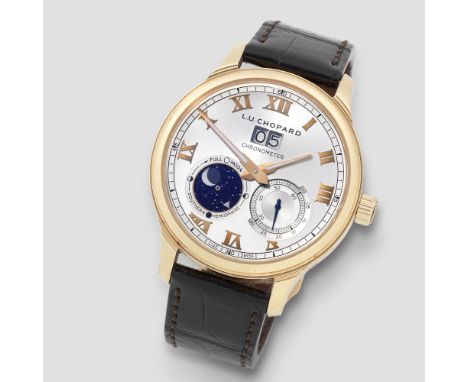 Chopard. An 18K rose gold automatic calendar wristwatch with moon phaseModel: Lunar Big DateReference: 1969Date: Circa 2018Mo