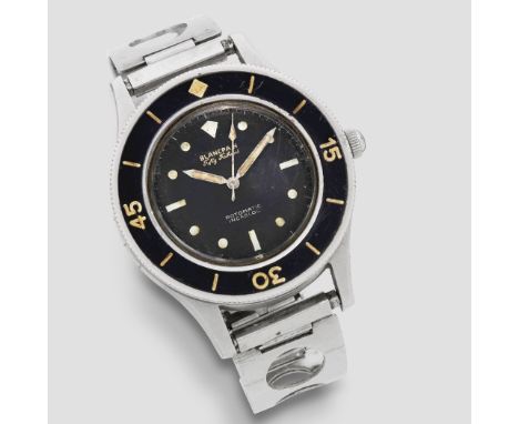 Blancpain. A rare stainless steel manual wind divers bracelet watchModel: Fifty Fathoms RotomaticDate: Circa 1955Movement: Je