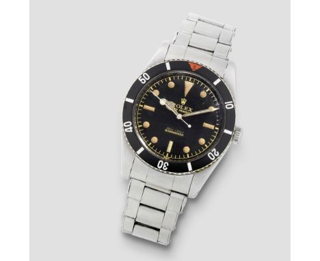 Rolex. A fine stainless steel automatic bracelet watch with gilt dialModel: SubmarinerReference: 6536/1Date: Circa 1956Moveme