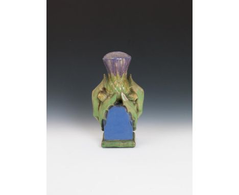 Thistle a Doulton Lambeth stoneware washing post finial designed by Gilbert Bayes, made for the St Pancras Housing Associatio