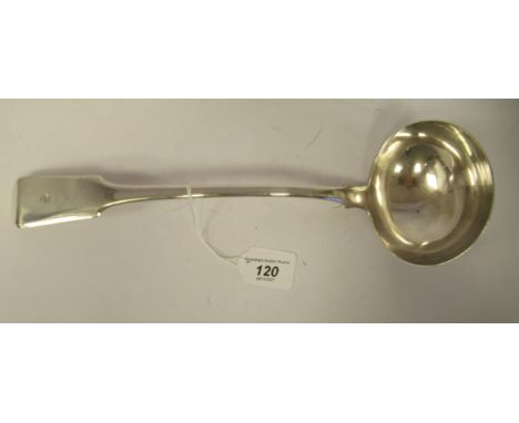 A George III silver fiddle pattern soup ladle with an oval bowl&nbsp; Thomas Wallis &amp; Jonathan Hayne&nbsp; London 1816&nb