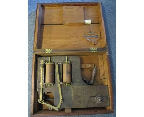 A vintage engineers steam engine pressure test reading equipment 