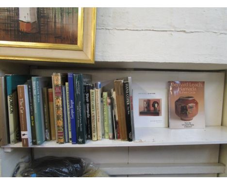 A quantity of books on studio pottery, book binding and other art books to include Bernard Leach Drawings, Verse and Belief, 