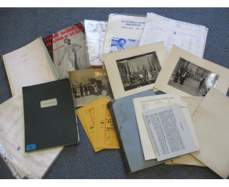 Entertainment interest memorabilia, four theatre scripts, The Cagebirds, The Life and Death of Almost Everybody, The Enquiry,