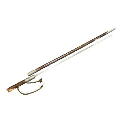 Spanish swordstick, blade 68cm in length, 89cm in overall length.