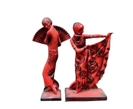Two Peggy Davies Ruby Fusion figures including Persian Dancer