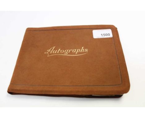 Vintage autograph album including Mary Pickford and Douglas Fairbanks 1921, Margaret Leahy, The Daily Sketch girl, Constance 