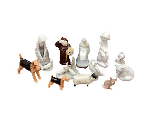 Selection of Collectable china including Berwick animals, Lladro and Nao etc