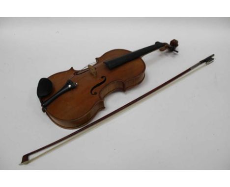 Violin with two piece back, paper label inside reading 'Antonius Stradivarius Cremonense faciebat anno 1721', the back 34.5cm