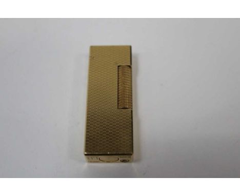 Gold plated engine turned Dunhill lighter